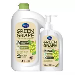 가정용 식당 청포도 주방세제 대용량 4L 펌프 700ml 세트 설거지용품