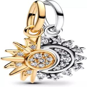 판도라 팔찌와 목걸이를 위한 아미윈 S925 매력 여성을 블링 골드와 실버 큐빅 지르코니아를 사용한 문