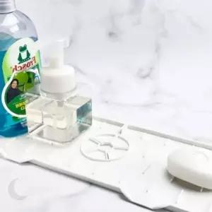 싱크볼 주변 정리 배수트레이 세제 스펀지 거치 흰색 미끄럼방지 주방 수납 위생용품