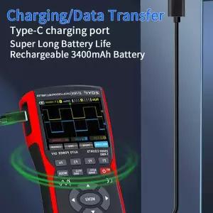 ZOYI ZT703S 3-in-1 디지털 오실로스코프 멀티 신호 발생기 듀얼 채널 50MHz 대역폭 280MS 샘플링 속도 멀