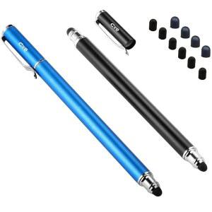 [미국배송] 바게인스 디포 (2개)[0.18인치 파인 팁] 스타일러스 터치스크린 펜 5.5인치 L 애플호환 패드 폰 삼성호환 태블릿 및 기타 모든 터치스크린과 호환되는 필기 게임에 적합