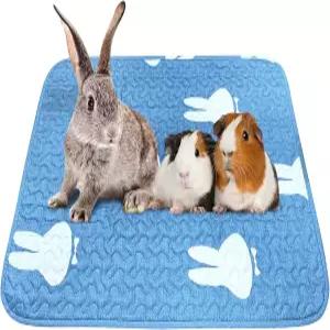 기니피그 소형 동물을 위한 캐서린 2 PCS 래빗 케이지 라이너 세척 가능 고흡수성 수면 패드 침대 토끼