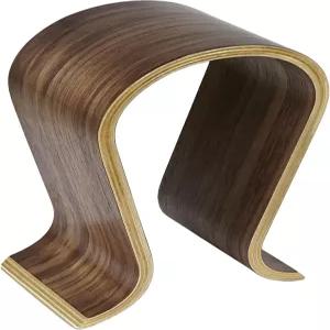 호두나무 원목 헤드셋 거치대 아치형 우드 스탠드 고급형 헤드폰 걸이 U자형 데스크 테리어 감성 인테리어