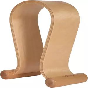 곡선형 원목 가죽 헤드폰 거치대 헤드셋 스탠드 수납 튼튼한 U자형 디자인 게이밍 데스크테리어 오피스