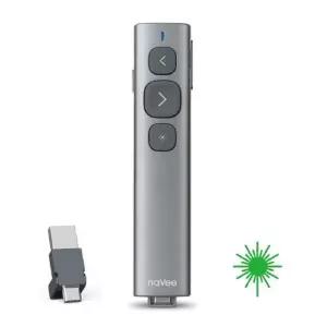 PPT 무선프리젠터 C타입 겸용 충전식 그린 레이저 포인터 리모컨