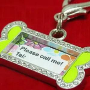 반려견 실종 예방 인식표 강아지 이름표 큐빅 펜던트 산책 용품