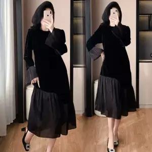  밀리 벨벳 롱원피스