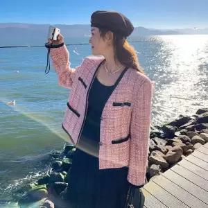 여사친 하프 아이템 프렌치 코트 트위드 트렌디 HT3