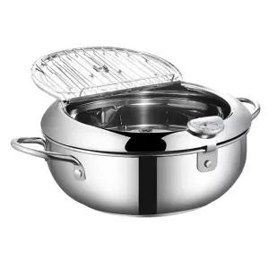 가마솥튀김기 올스텐튀김기 1인 소형 온도계 튀김기 스테인리스