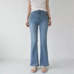 [문에이블]문에이블 여자 여성 봄 가을 히든 밴딩 세미 부츠컷 스판 편한 데일리 청바지 데님 팬츠