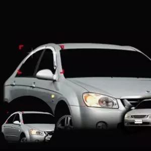 뉴세라토 자동차썬바이저 크롬 4P 자동차창문빗물막이 차량용썬쉐이드 차량용썬바이져