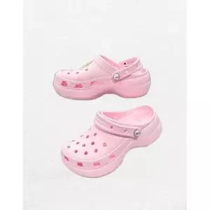 [크록스]클래식 플랫폼 펄 클로그 핑크밀크 (211231-6ZW)