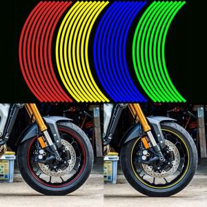 오토바이 휠 스티커 반사 스트립, 17 18 테이프 방수 림 스쿠터 자전거 타이어 데칼