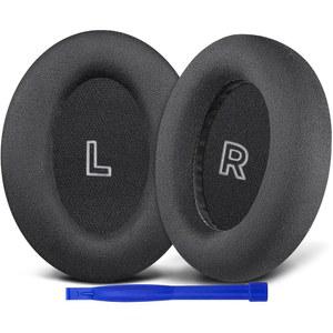[미국배송] 보스 QC 울트라 / 뉴 콰이어트컴포트 (2세대) 무선 헤드폰용 SOULWIT 마이크로 스웨이드 교체 이어패드 고밀도 소음 차단 폼이 포함된 이어패드 쿠션 - 블랙