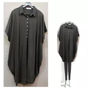 빅사이즈 원피스형 롱티셔츠 블랙 bb40