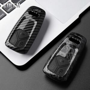 ABS 카본 자동차 키케이스 커버 아우디 A4 B9 8S TT 보호 쉘 Fob 액세서리