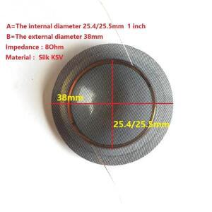 CSCY 2개 25.4 실크 KSV 반투명 다이어프램 돔 트위터 보이스코일 8옴