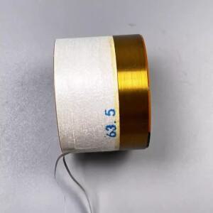 1PCS 63.5mm 유리 섬유  알루미늄 플랫 와이어 베이스 보이스 코일 코어  고출력 스피커