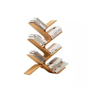 지그재그 책꽂이 원목 우드 인테리어 디자인 거실 북트리 4단(63x0x76cm)