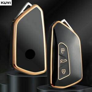 패션 TPU 자동차 원격 키케이스 커버 셸 Fob 폭스바겐 골프 8 2020 Skoda Octavia 좌석 레온 MK4 액세서리