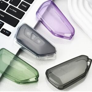 폭스바겐 골프 8 ID.3 Skoda Octavia MK4 2022 GTI R TPU 투명 자동차 키 Fob 케이스 커버 액세서리