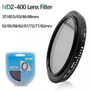 여행 ND2-400 렌즈 필터 ND 필터 가변 조절 가능 46mm 49mm 52mm 55mm 58mm 62mm 67mm 72mm 77mm 82mm 렌즈