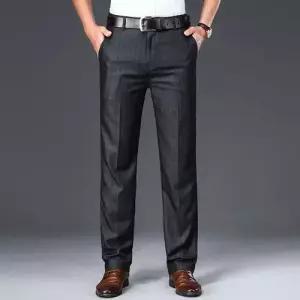 남성용 팬츠 정장 봄여름 슬림 통기성 하이웨스트 일자 노인 원픽2