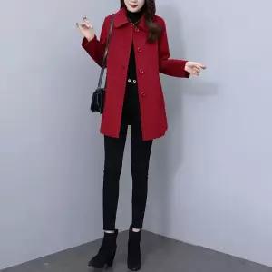 여성 모직 패딩 쇼트 코트 모직코트 슬림핏 원픽1