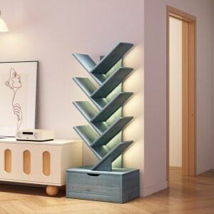 타워형 인테리어 책장 책꽂이 매장 아이방 4층 진열장 스타일 사각 3단 철재책장 파티션