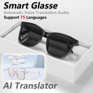 스마트 안경 I 지능형 번역 무선 블루컬러투스 자동 음성 오디오 지원 75개 언어