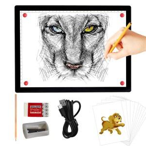 A4 충전식 라이트 패드, 코바이반 무선 마그네틱 트레이싱 라이트 박스, 5단계 밝기 LED 라이트 태블릿 보드, 5D DIY 다이아몬드 페인팅을 위한 무선 배터리 구동 라이트 드로잉 테이블, 스케치