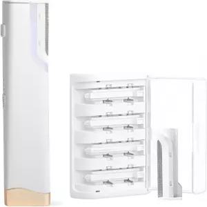 여성용 더마플레인 페이셜 면도기 - LED 조명이 장착된 전기 3단 소닉 페이스 제모 도구 피치 퍼즈 리무버