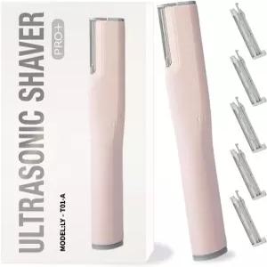 여성용 더마플레인 페이셜 면도기 - 5개의 교체 헤드가 있는 전기 2단 소닉 더마플랜닝 도구 안전한 피치