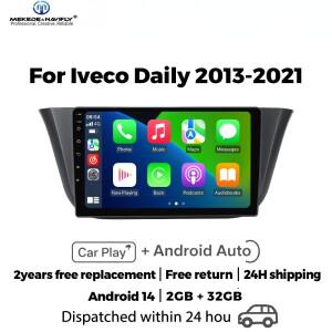 MEKEDENAVIFLY 안드로이드 14 지능형 차량 오디오 시스템 이베코 데일리 2013-2021 2 Din 카플레이 카 DVD