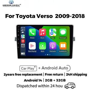 MEKEDENAVIFLY 안드로이드 14 지능형 차량 오디오 시스템 토요타 버소 R20 2009-2018 GPS 네비게이션 멀티