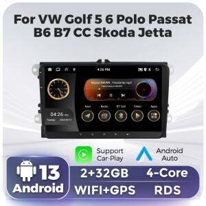Navifly 폭스바겐 골프 5 6 폴로 파사트 CC 스코다 제타용 멀티미디어 플레이어, 안드로이드 카 라디오, 9