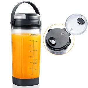 [미국배송] 닌자 BC100 시리즈 및 BC151 시리즈용 SIP & SEAL LID FIT이 장착된 GDRTWH 블렌더 컵 18온스 닌자용 교체 부품(블랙)