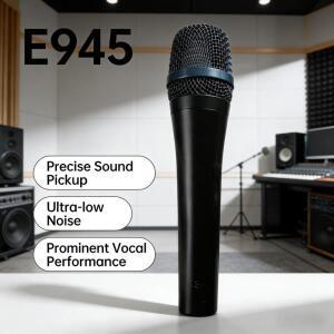 슈퍼 카디오이드 E945 다이나믹 마이크 핸드헬드 전문 보컬 무대 라이브 노래, 가라오케, 스트리밍용, 3개