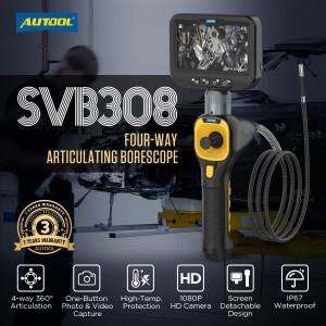 AUTOOL SVB308 360도 4방향 조절식 내시경 6mm IP67 자동차 검사 카메라 아이폰 안드로이드 호환