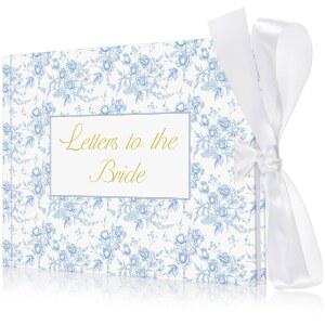 후면 8.5 x 7 인치 결혼식 하객 책 신부 스크랩북 결혼식 추억 책 신부 DIY 백지 스크랩북 사진 앨범 하객 사인 (파란색, 클래식)