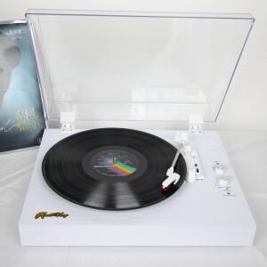 레코드 플레이어 T01 스피커가 포함 비닐 빈티지 턴테이블 3단 속도 Bluetooth 무선 재생을 지원