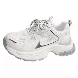 샤오원샵 여사친 캐주얼 봄 통굽 키작녀 단화 메쉬 화 플랫 통기성 운동화 꾹1