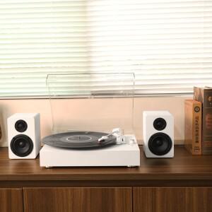 레트로 비닐 레코드 플레이어 CP05 블루투스 데스크탑 축음기 턴테이블 외부 스피커 포함 듀얼 스테레오 LP