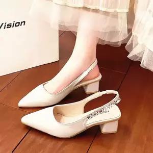 여성 웨지힐 신발 빅사이즈 여름용 플랩 앞가보시 샌들 하이힐 큐빅 DUCHI2