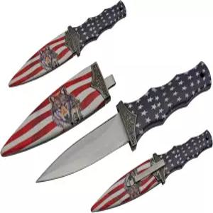 Rite Edge co 미국 국기 늑대 부츠 나이프 공급 211466-WF