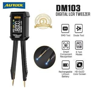 AUTOOL DM103 디지털 스마트 핀셋 LCR SMD 테스터 저항 용량 인덕턴스 연속성 다이오드