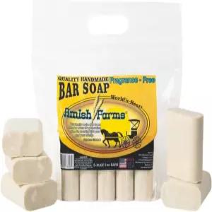 아미쉬 팜스 향료 없는 바 비누 벤토나이트 클레이 5온스 5팩 미국산 여성용 남성용 민감한 피부 얼굴 및