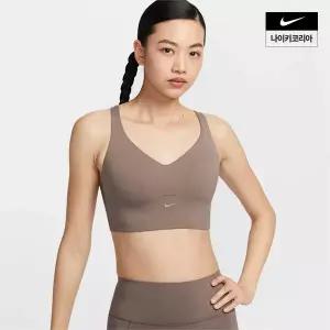 여성 나이키 엘레이트 미디엄 서포트 패드 롱라인 브라 FQ7384-214