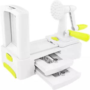 남부 홈웨어 3-블레이드 나선형 야채 슬라이서 - 애호박 과일 및 채소용 스파게티 누들 메이커 테이블탑