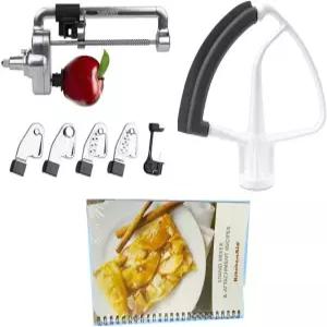 KitchenAid DRTVICE6 콤보 패키지 스파이럴라이저 KSM1APC 플렉스 엣지 비터 KFE5T 스탠드 믹서 부착